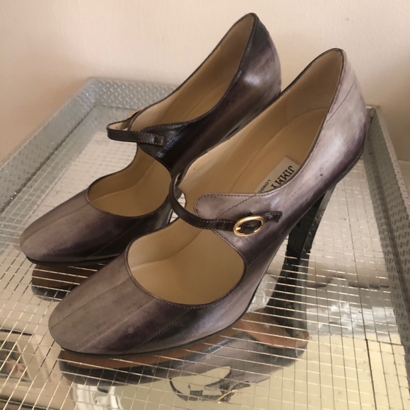 JIMMY CHOO Ombré Mary Jane’s gray’s Size 39 - Picture 2 of 6